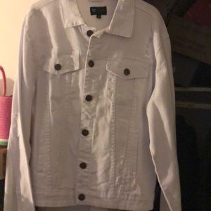 White denim jean jacket